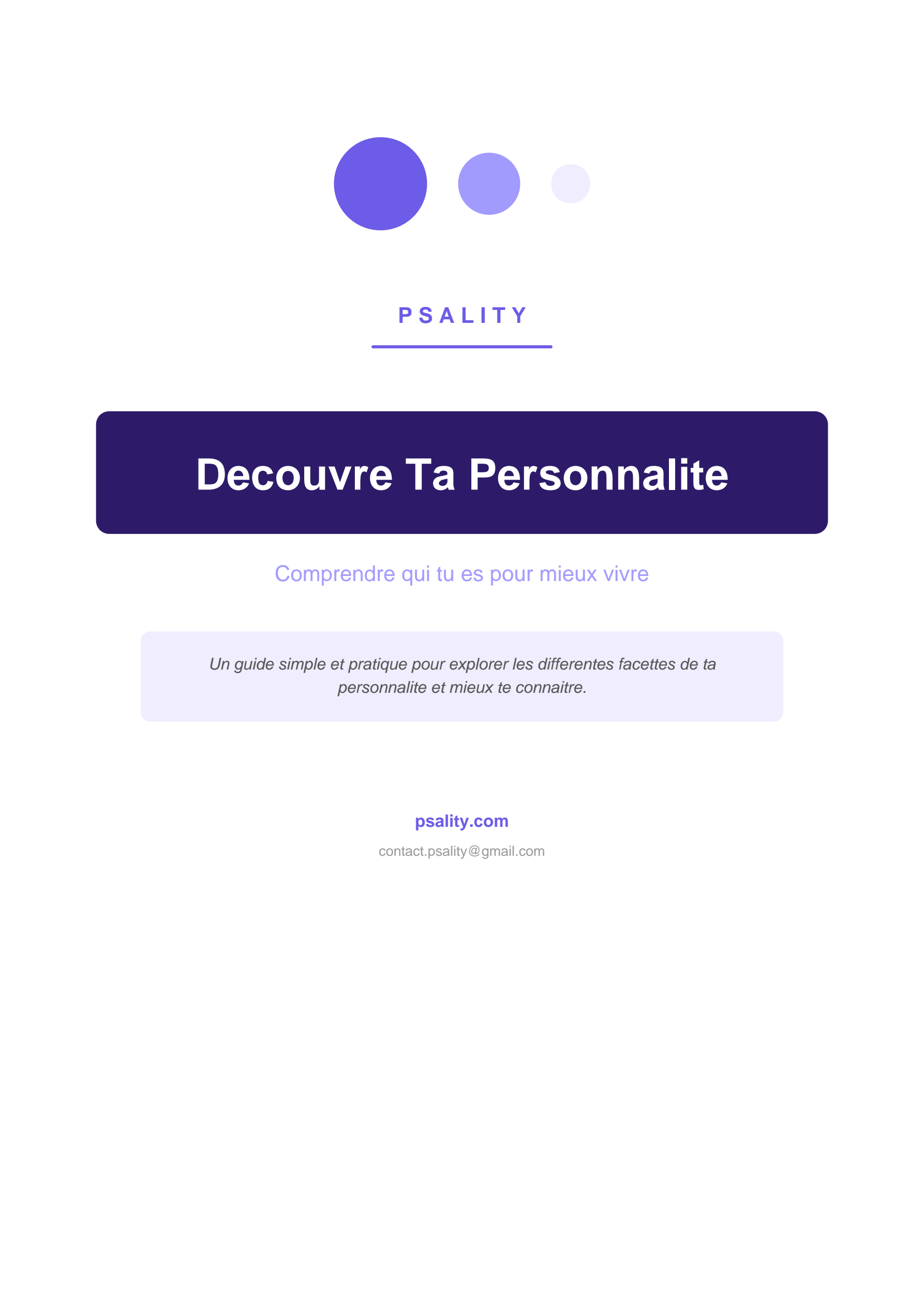 Découvre Ta Personnalité